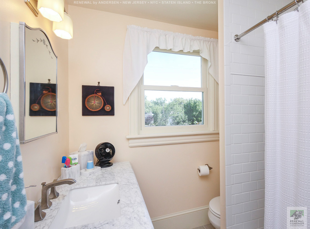 Delightful Bathroom with New Window Renewal by Andersen NJ / NYC