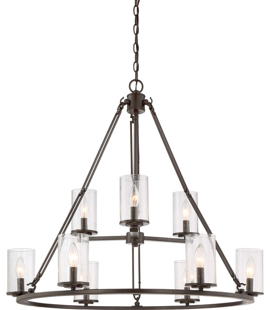 Buchanan 9 Light Foyer Pendant Western Bronze Transitional Buchanan 9 Light Foyer Pendant Western Bronze