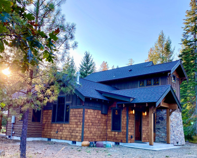 Trout Lake Rustic rustik-fasad