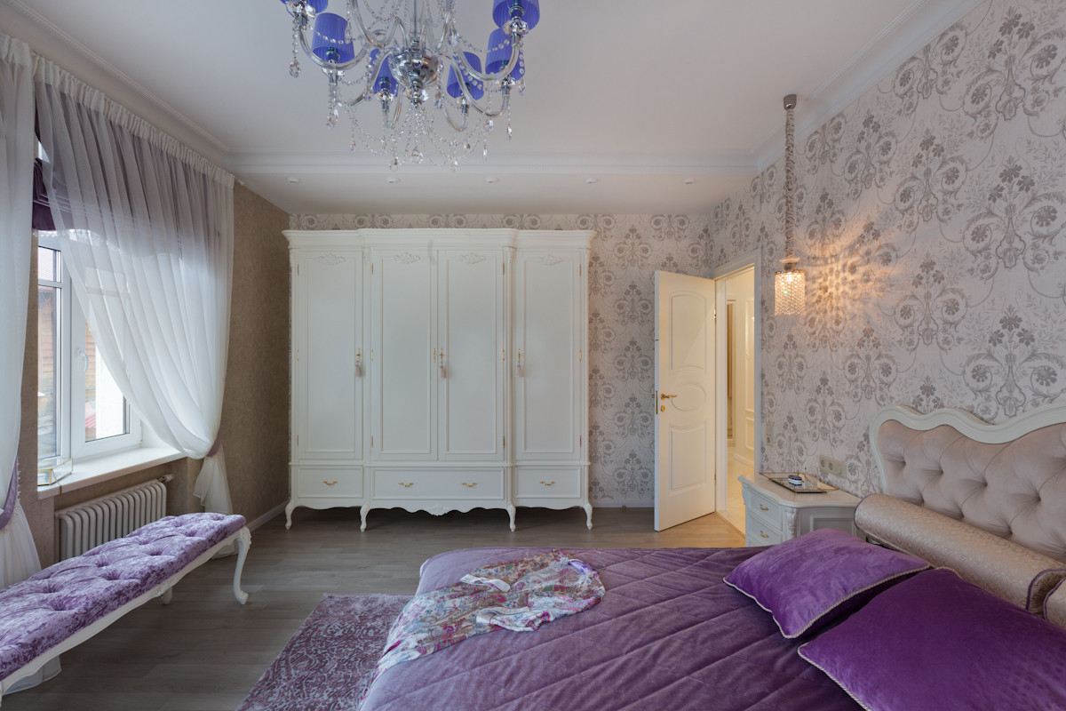 Ар-деко и лавандовое настроение на 130 кв.м.