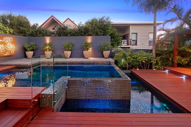 Pool Deck- Brisbane trendy-terrasse