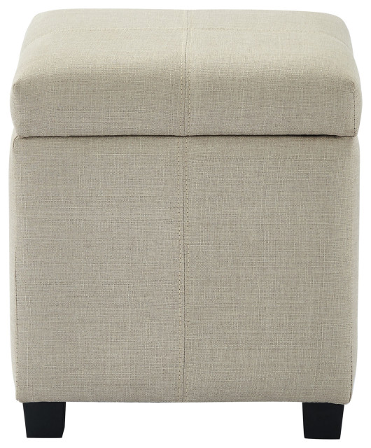 Upholstered Storage Ottoman Transitional Footstools And Ottomans