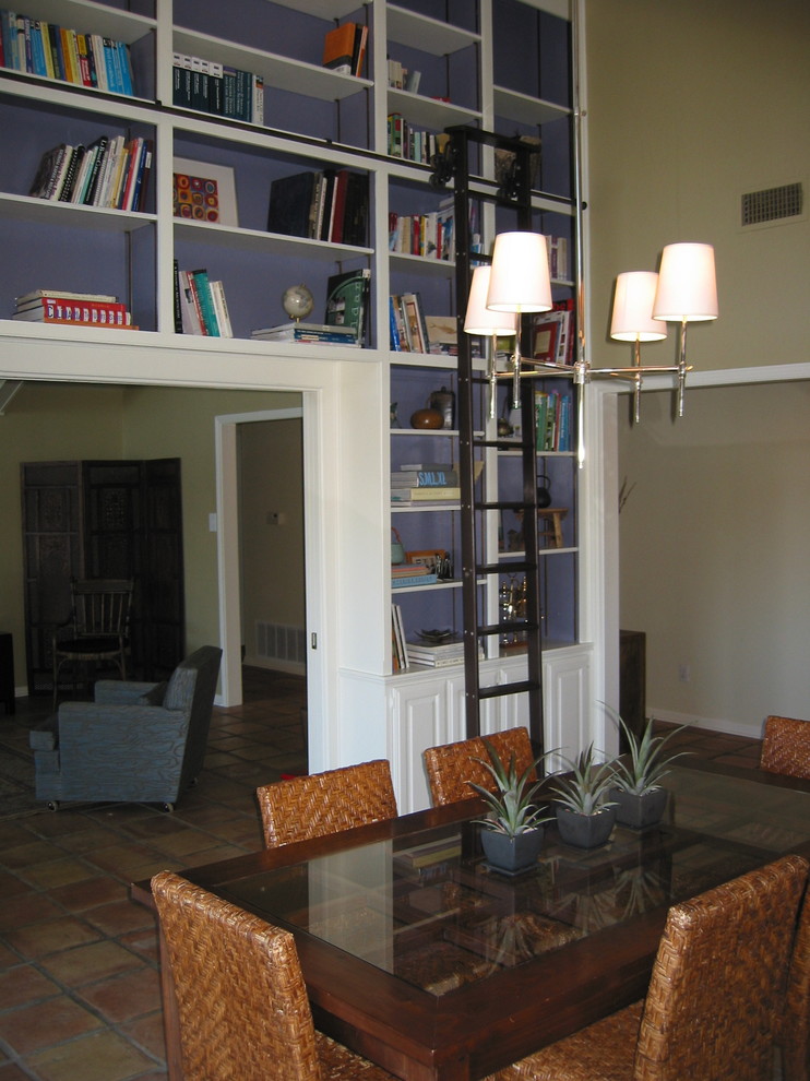 Transitional dining room photo in Denver
