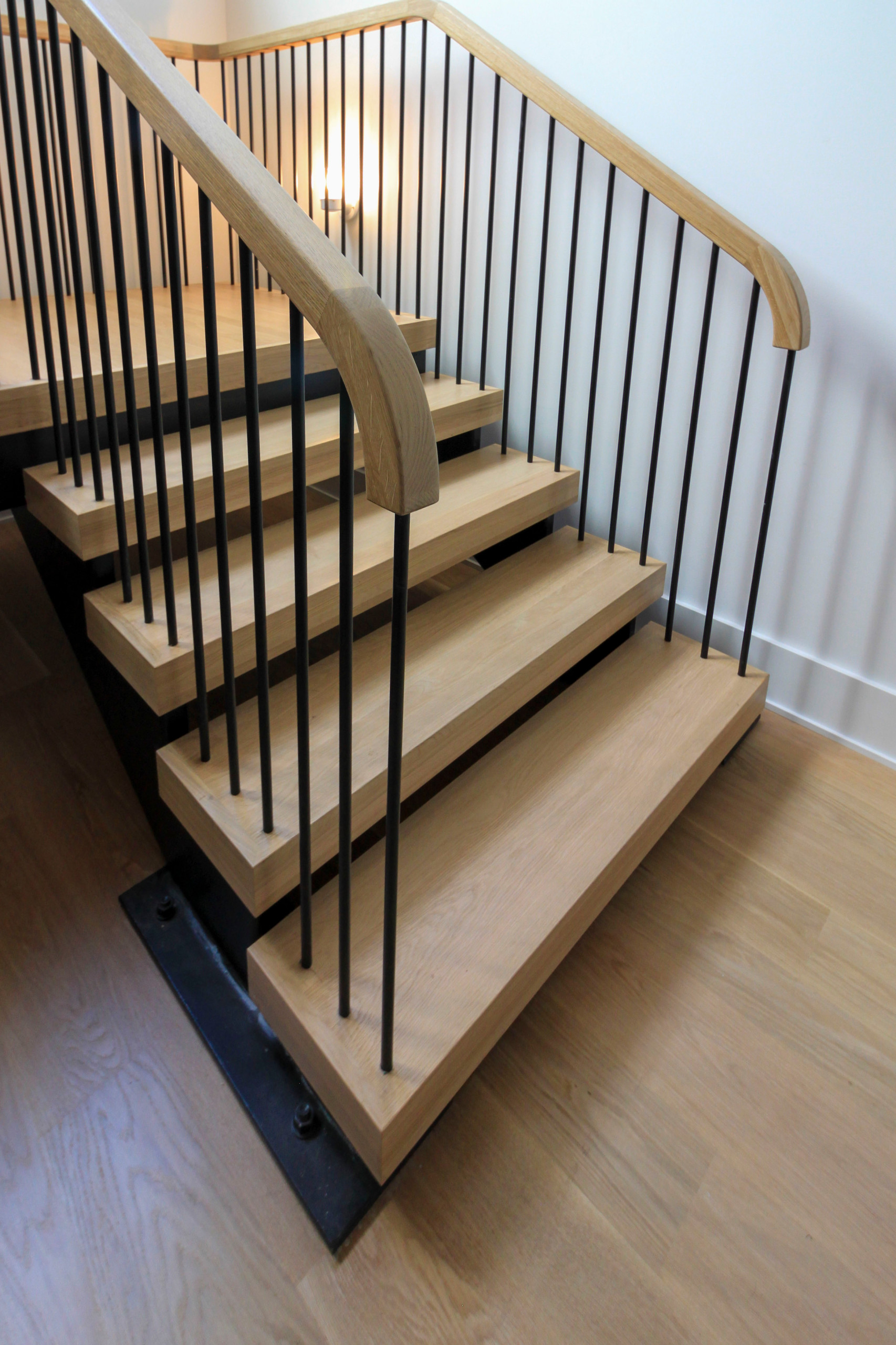 96_Dramatic cantilevered no-riser staircase, Bethesda, MD 20814