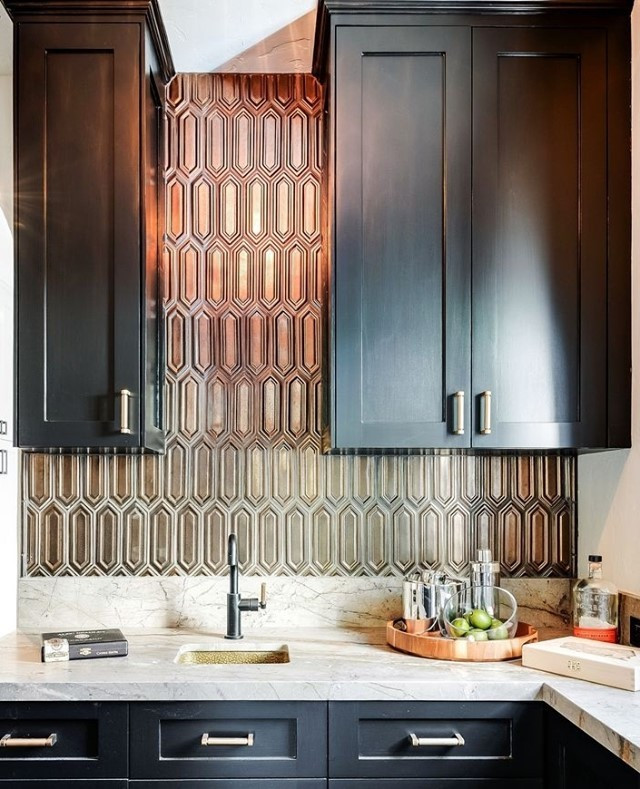 Example of a transitional kitchen design in New York