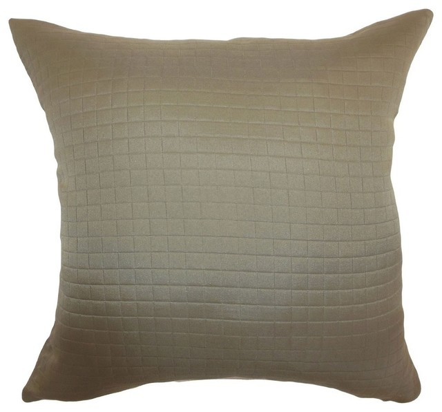 Maertisa Quilted Pillow Espresso - Contemporary - Decorative Pillows - by The Pillow Collection