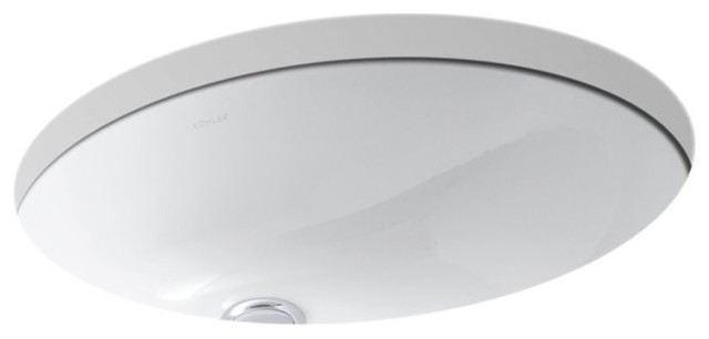 Kohler Caxton Oval Under Mount Bathroom Sink With Glazed Underside Kohler Caxton Oval Undermount Bathroom Sink White 17 X14
