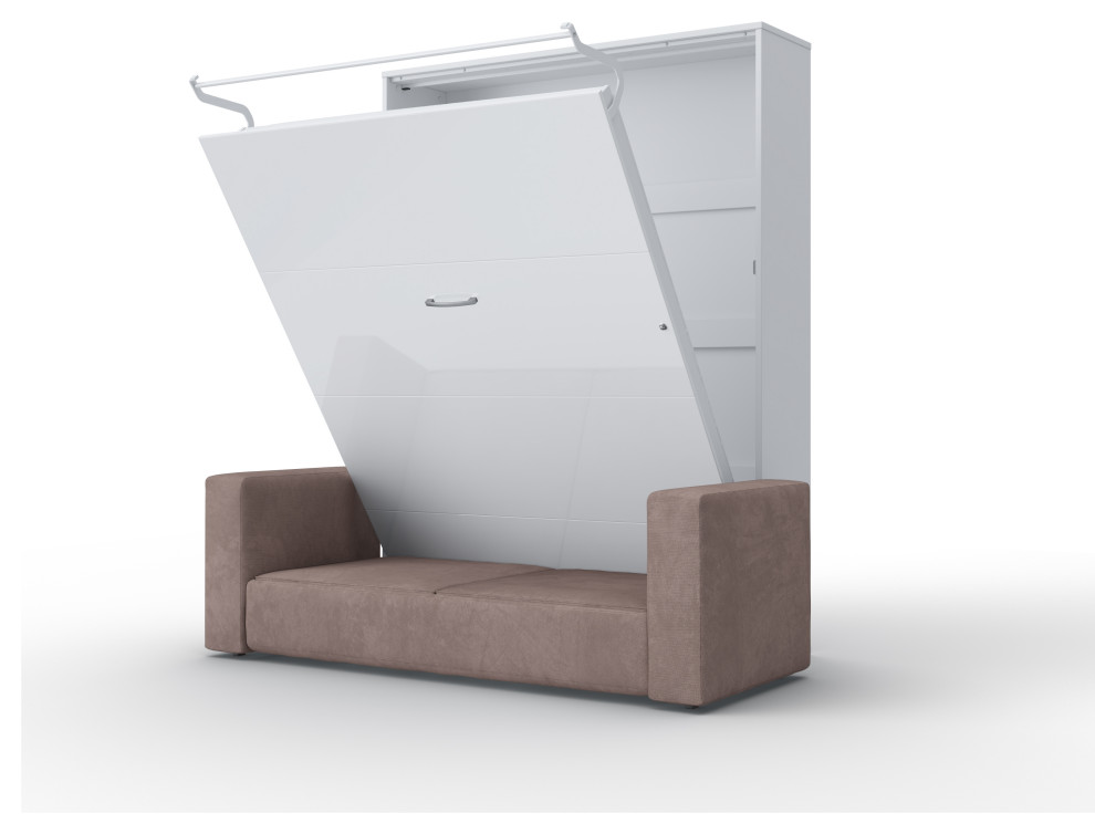 Contempo Vertical Wall Bed with a Sofa, 55.1x78.7 inch Transitional