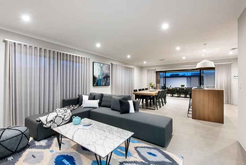 Contemporary living room in Perth.