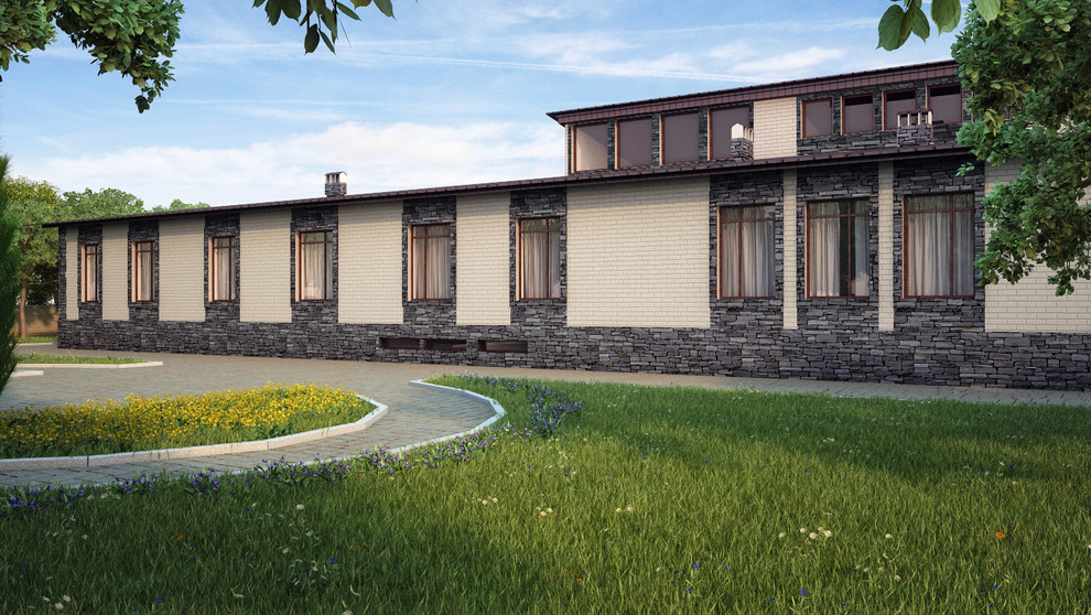 Обормление фасада частного дома в Огуднево