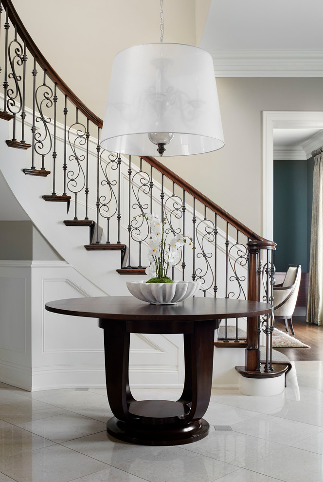This is an example of a transitional foyer in Chicago.