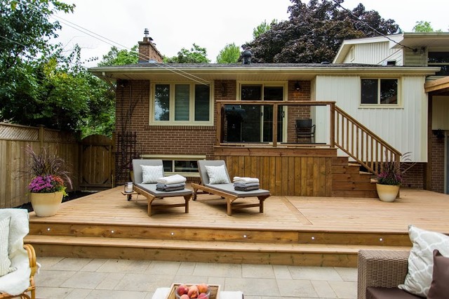 Leave It To Bryan Backyard Deck contemporary-terrace