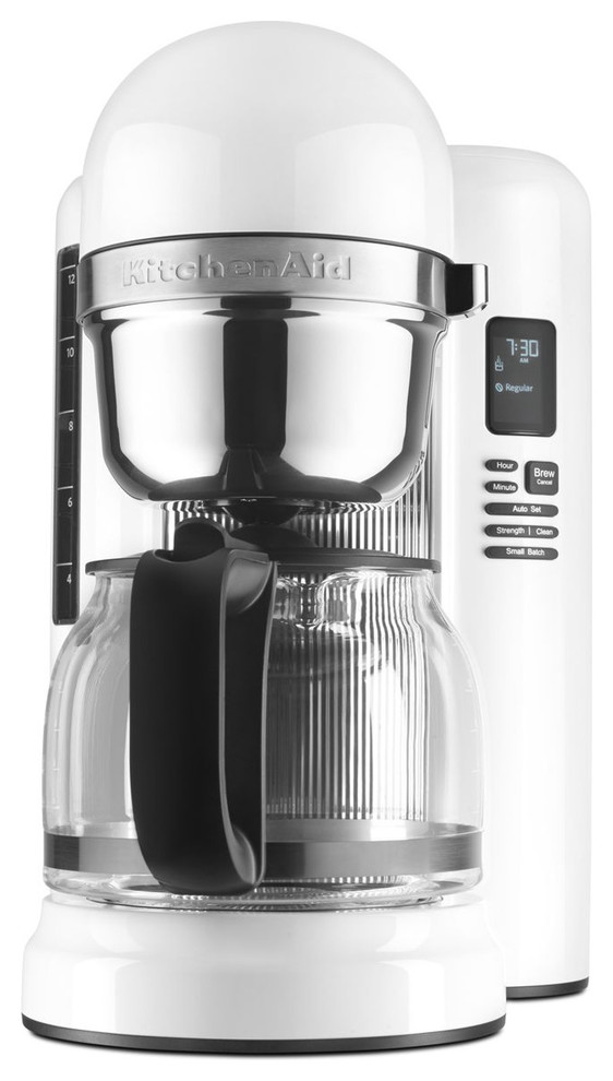 KitchenAid KCM1204WH White 12Cup Coffee Maker with One Touch Brewing