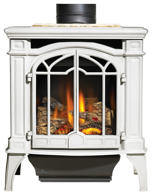 Bayfield Porcelain Freestanding Gas Stove White Traditional