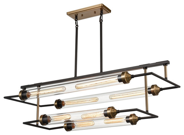 Satin Brass Elk Lighting 66579-1 Pendant Light Oil Rubbed Bronze