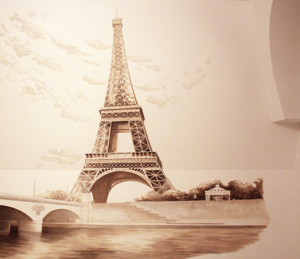 Роспись в интерьере "Париж"