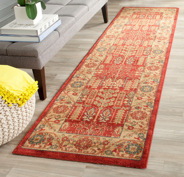 Safavieh Spencer Woven Rug Mediterranean Hall And Stair Runners Bauer Woven Rug Red And Natural