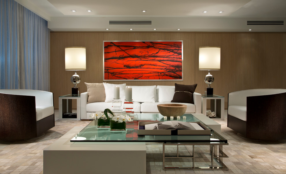 Inspiration for a contemporary formal living room in Miami.