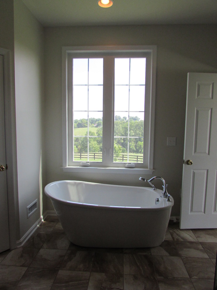 Example of a transitional bathroom design in Baltimore