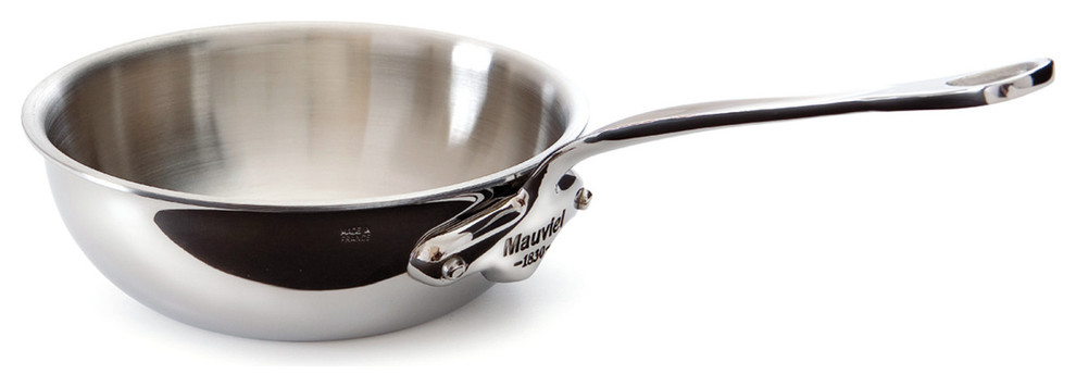 Mauviel M'cook 3 qt. Stainless Steel Curved Splayed Saute Pan