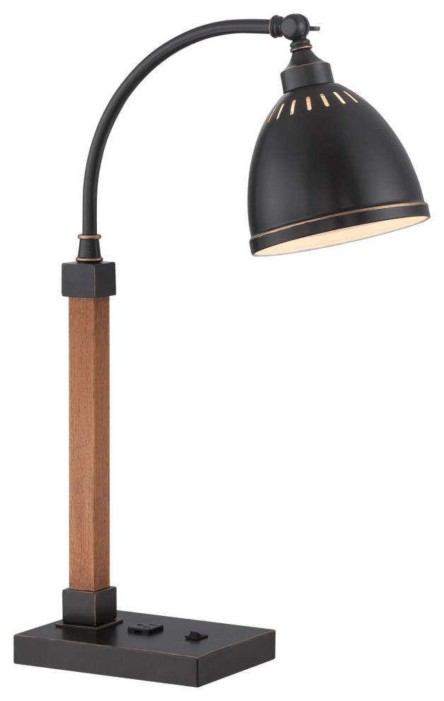 Lite Source LS-22538 Maruzio 1 Light Arc Desk Lamp - Dark Bronze