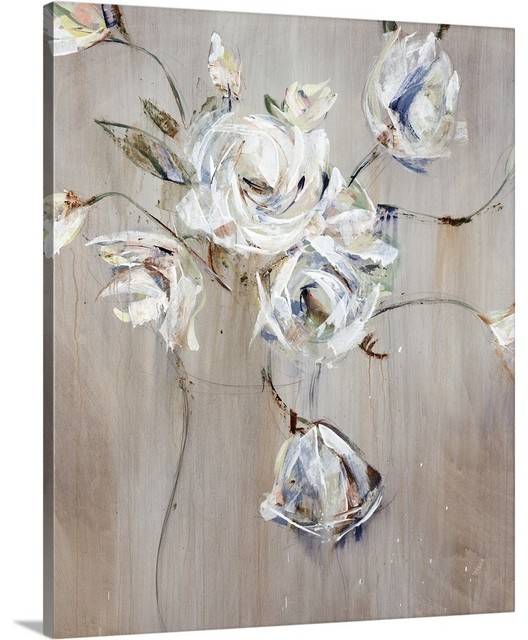 White Blossom Arrangement Wrapped Canvas Art Print Contemporary Prints And Posters By Great Big Canvas