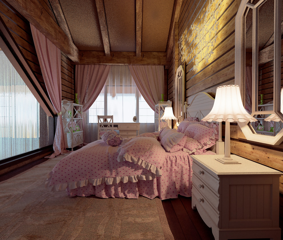 Интерьер загородного дома из бруса