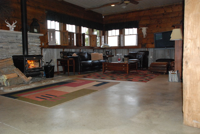 Concrete Floor in Home eklektisk-dagligstue