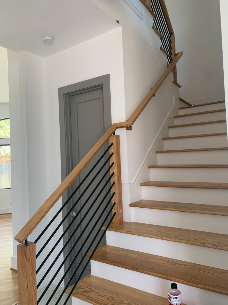 Stairs, horizontal/angled spindles and handrails after construction