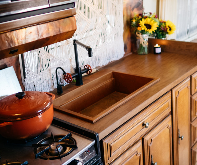 Copper Kitchen Sinks modern-kitchen