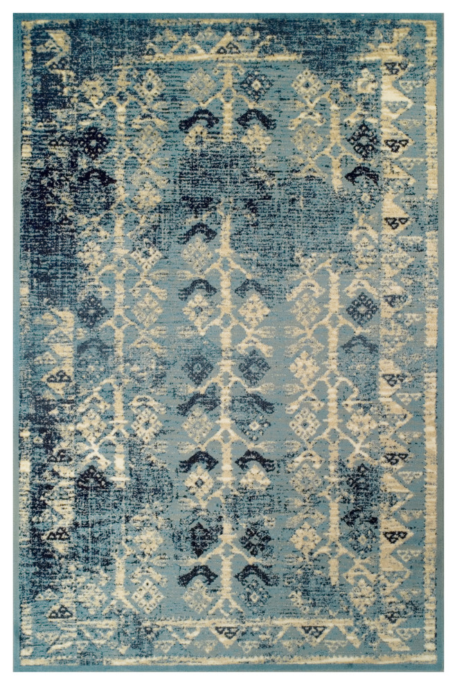 Havoc Modern Abstract Distressed Area Rug, 8x10 Contemporary Area