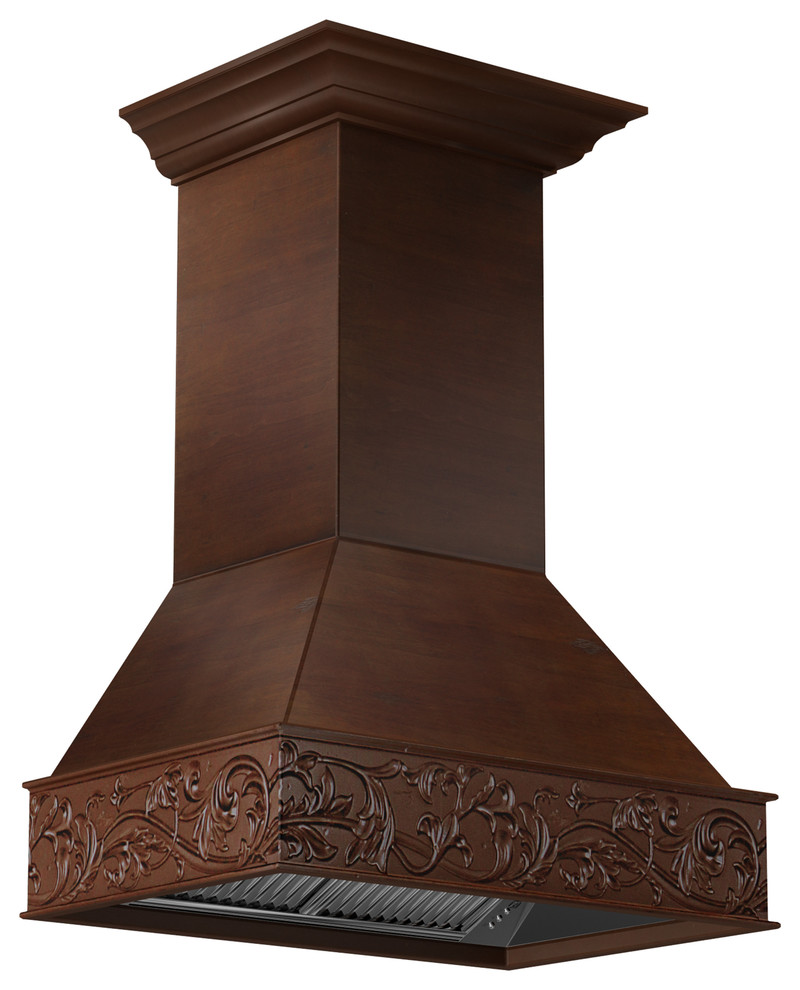 ZLINE 373WH30 Wooden Wall Range Hood with Crown Molding Traditional