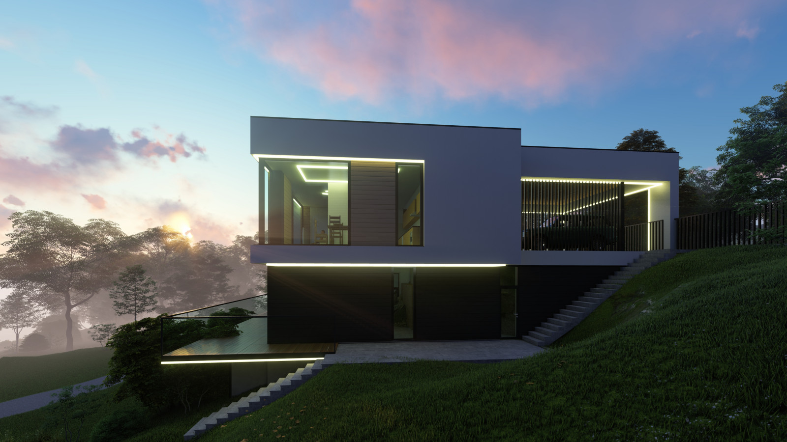 Minimal modern house 207+198