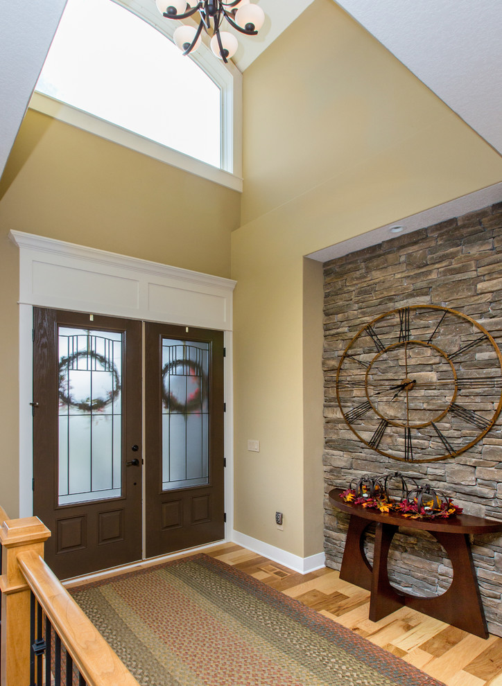 Inspiration for a transitional entryway remodel in Cedar Rapids