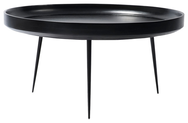 Mater Danish Modern Bowl Coffee Table Xl Black Midcentury
