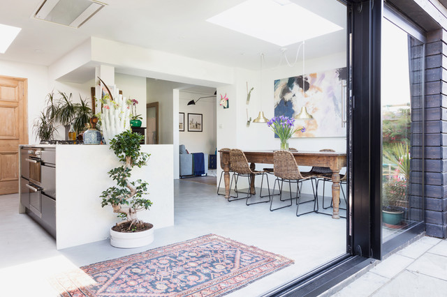 Modern Open Plan Kitchen Living Room Extension In Edinburgh