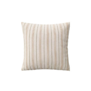 Cotton Flax Woven Striped Square Throw Pillow Beige - Threshold™: Decorative Accent