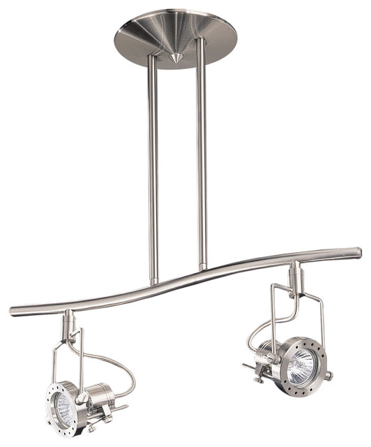 Eris Series 2 Light Satin Nickel Fixed Rail Fixture Transitional Eris Series 2 Light Satin Nickel Fixed Rail Fixture