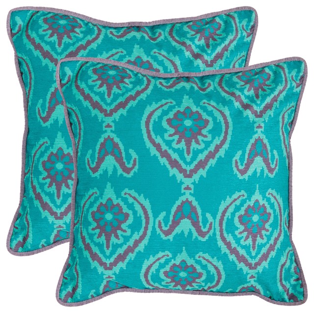 Alpine 18-inch Aqua Blue Decorative Pillows (Set of 2)