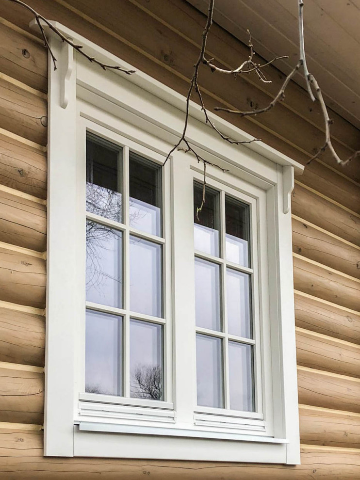 Остекление бревенчатого дома в Чехове