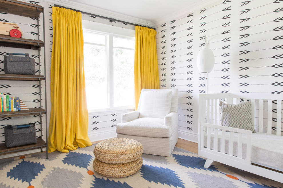 Example of an eclectic nursery design in San Francisco