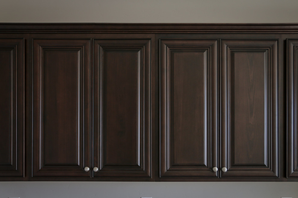 Traditional style cabinetry throughout the house