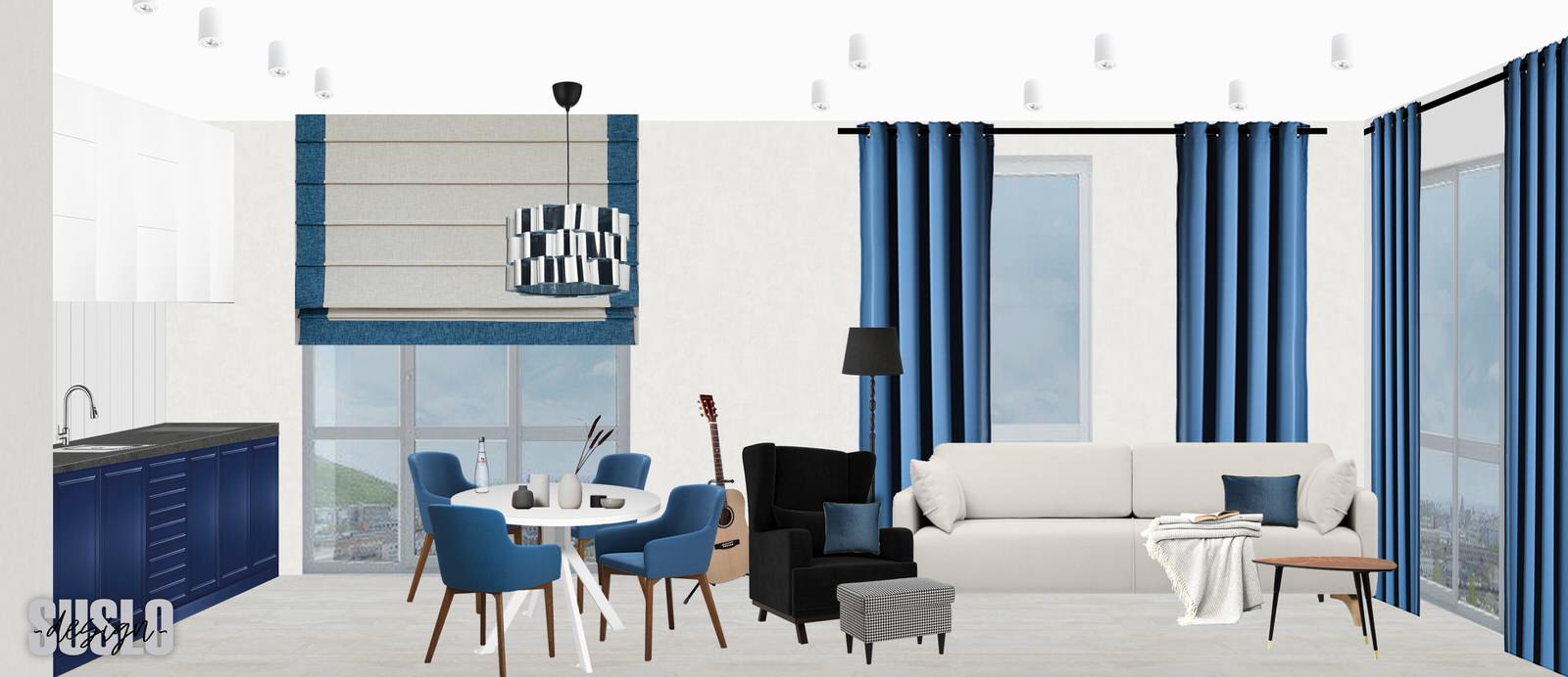 Квартира для холостяка (визуализации и коллажи)