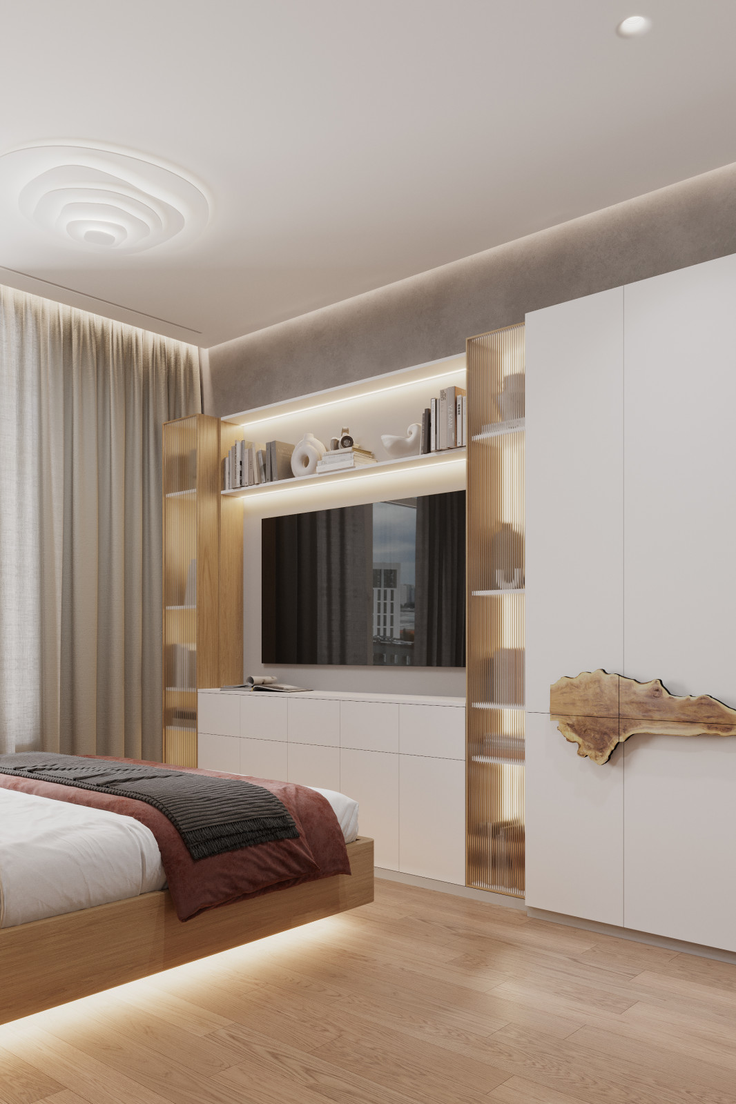 Спокойствие, минимализм и природные акценты, дизайн интерьера городской квартиры