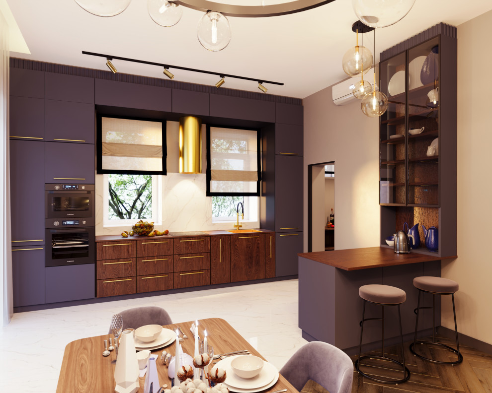 Кухня-гостиная в загородном доме