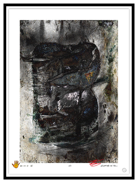 Contemporary Modern Abstract Fine Art, KIMO I, by Charles Sabec, 2014, Black