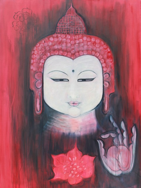 Scarlet Lotus Buddha