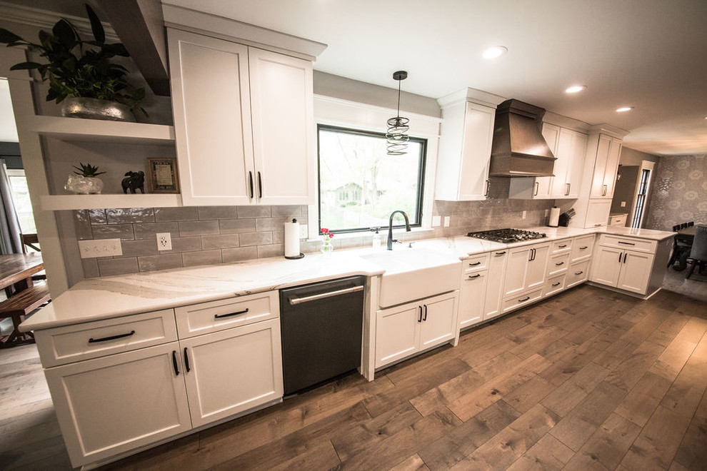Inspiration for a transitional kitchen remodel in Omaha