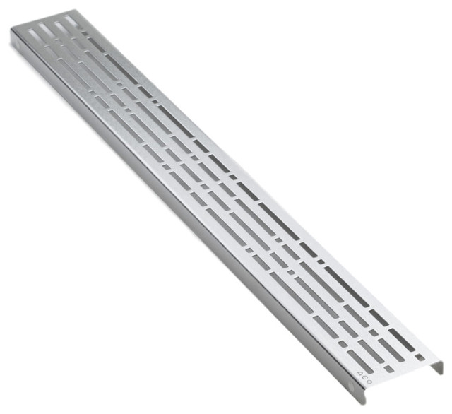 Quartz Linear Mix Grate Shower Drain Cover, Stainless Steel, 1000m
