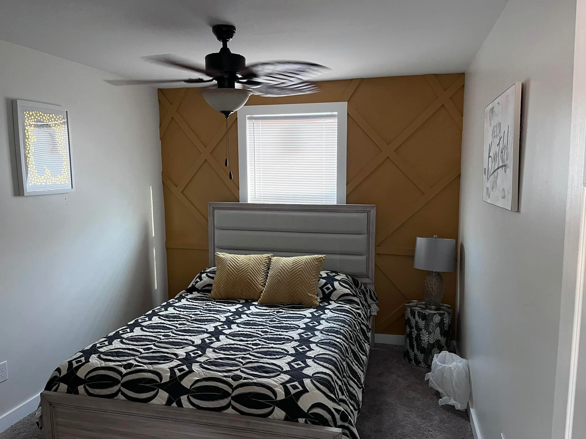 Bedroom Accent Wall after